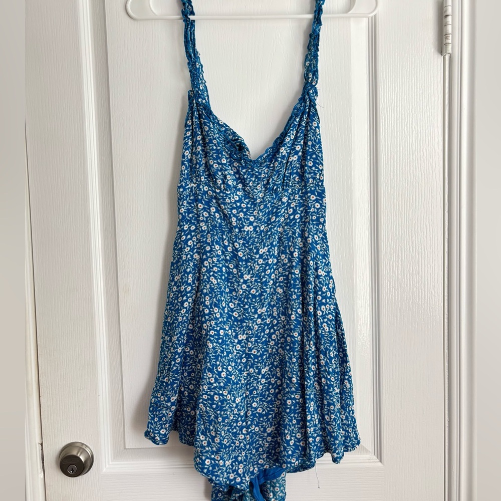 Princess Polly Blue Floral Romper